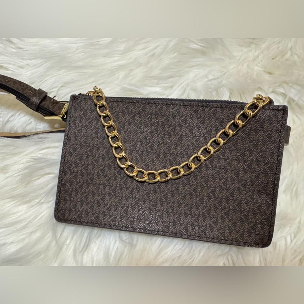 Michael Kors MK Fanny Pack Belt With Pull Chain